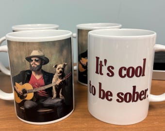 It's Cool to be Sober - 15oz mug - Sobriety gift, Soberversary, AA