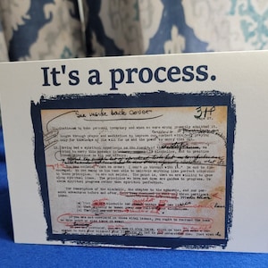 It's a Process Greeting Card, AA Big Book, 12 Steps Encouragement, Alcoholics Anonymous, NA, Sobriety, Recovery image 4