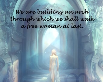 Building an Arch - 5x7 Greeting Card, Blank Inside, Big Book, 12 Steps, Women in Recovery, NA, Sobriety, Recovery, Alcoholics Anonymous
