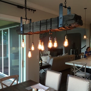 Railroad Tie Edison Chandelier