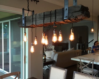 Railroad Tie Edison Chandelier