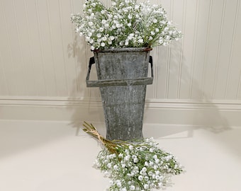 Vintage Zinc Flower Bucket, Belgium