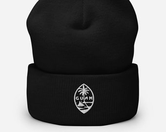 Bestickte Guam Dich Mütze mit Manschette - (mit und ohne Guam Text)