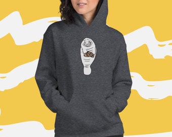 Seekuh mit Handschuhen Unisex Hoodie (mehrere Farben erhältlich!)
