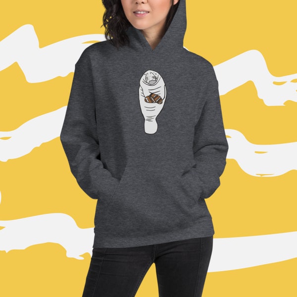 Manatee with Mittens Unisex Hoodie (Multiple colors available!)