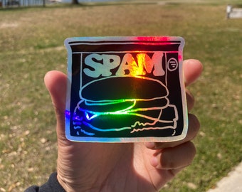 Holographic Spam can Sticker