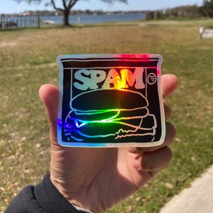 Holographic Spam can Sticker