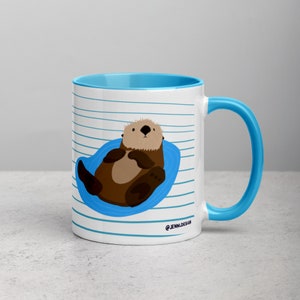 Zwemmende Otter Kleurrijke Mok