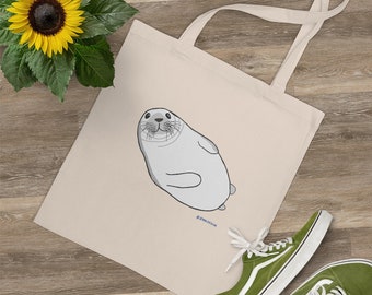 Chubby Seal Canvas Tote Bag