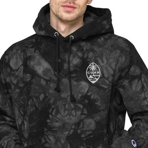 Embroidered Guam Seal Unisex Champion Tie-dye Hoodie