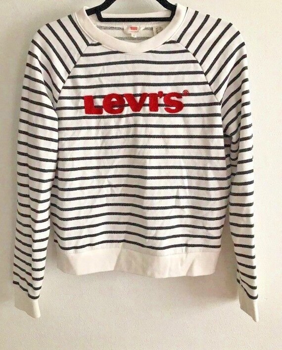 Levis Womens Sweatshirt Size Small Red Embroidered