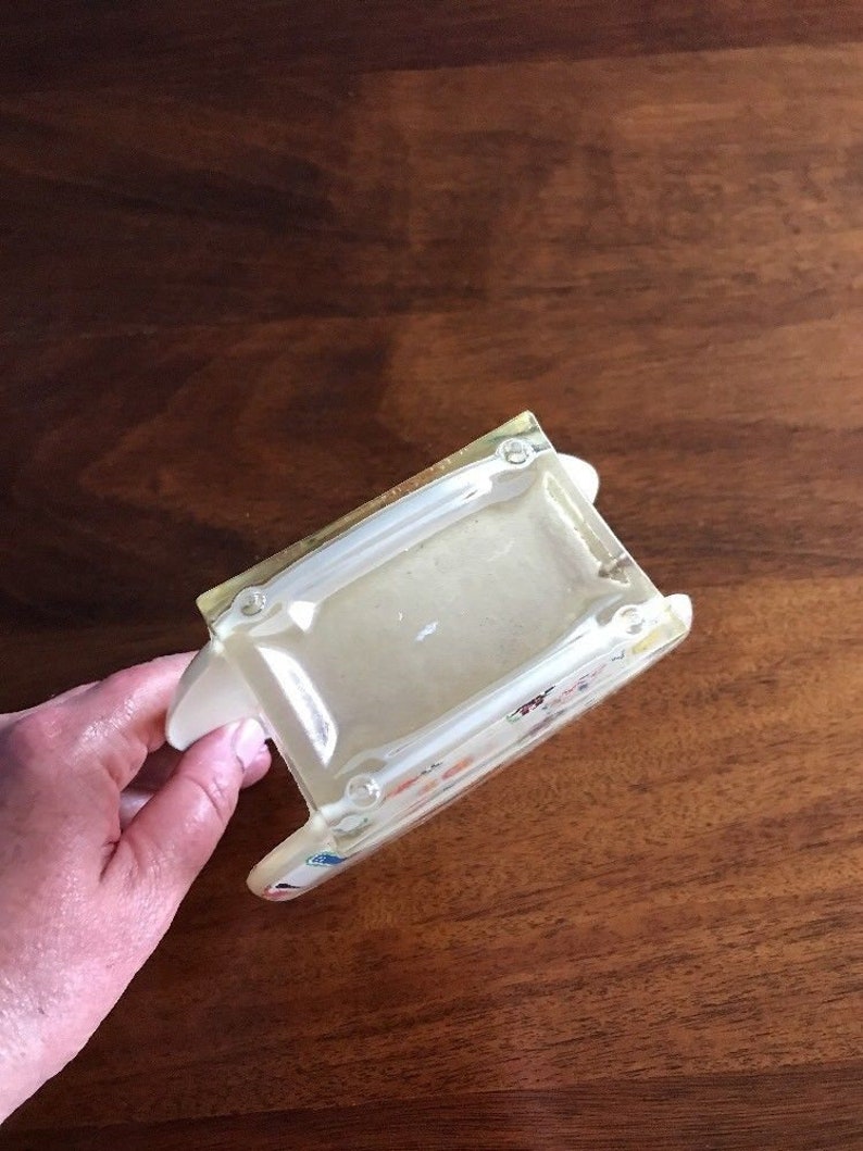 Napkin Holder Vintage Clear Plastic 70s Rustic Kitchen Design Bicentennial Farmhouse