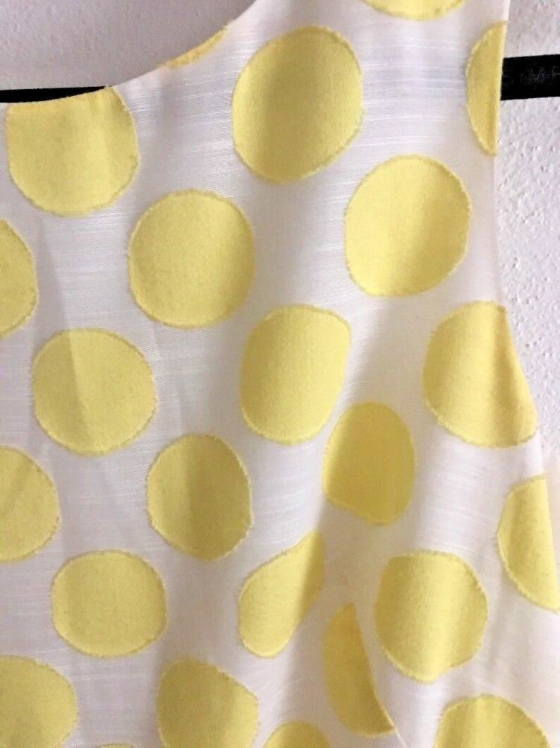 Dress Yellow Polka Dots Size 8 Lined Party Dress Summer Wedding A Line