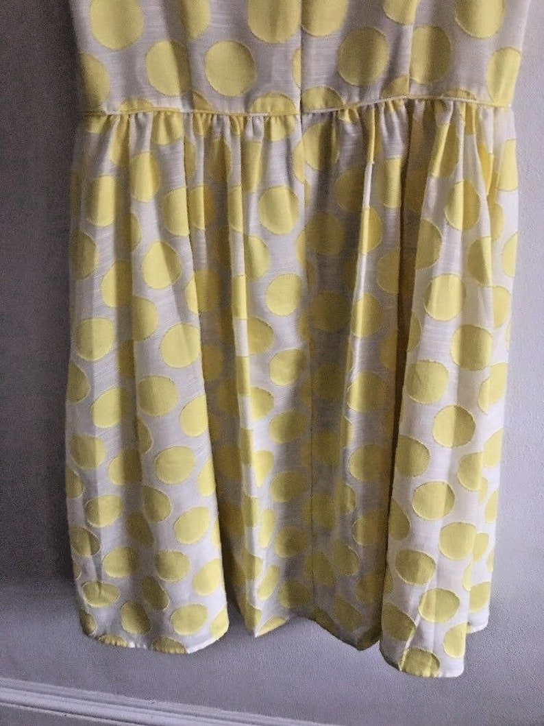 Dress Yellow Polka Dots Size 8 Lined Party Dress Summer Wedding A Line
