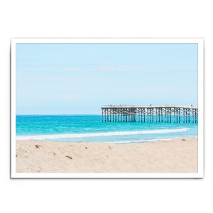 Outlook Poster, Pier, Pier Print, Ocean Decor, Ocean Wall Art, Ocean Poster, Ocean Print, Beach Wall Art, Beach Decor, Beach Prints, Beaches