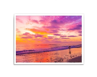 Cartel de admiración, Sunset, Sunset Print, Sunset Wall Art, Pink Sky, Sunset Poster, Beach Sunset, California Sunset, San Diego, Beach Print