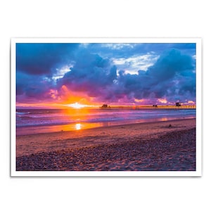 Breakthrough Poster, Oceanside, Oceanside Pier, San Diego, San Diego Print, San Diego Poster, Beach Print, Sunset, Sunset Print, Sunset Art