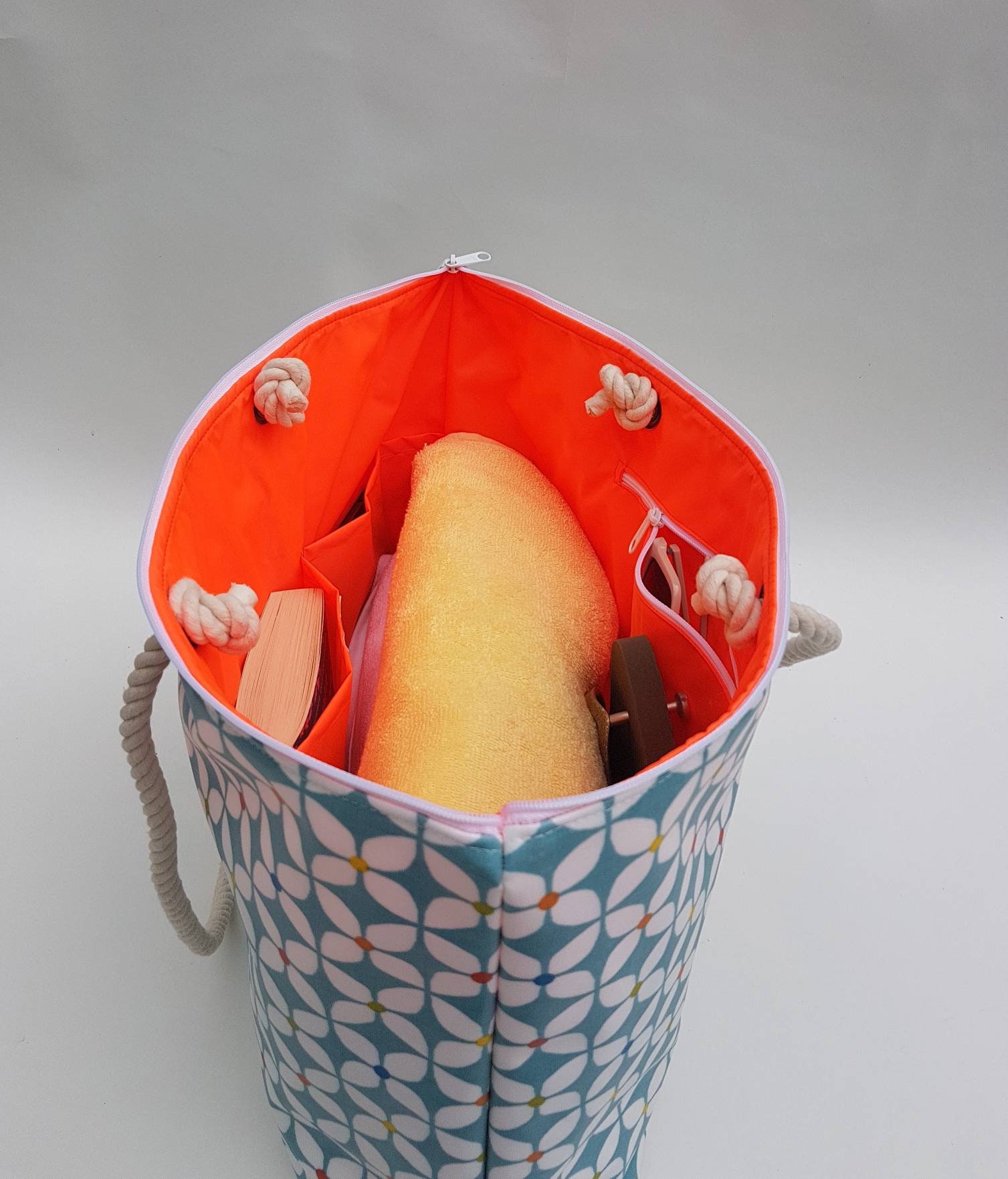 Large Beach Bag, Waterproof Zip Top Beach Bag, Beach Bag Tote, Beach