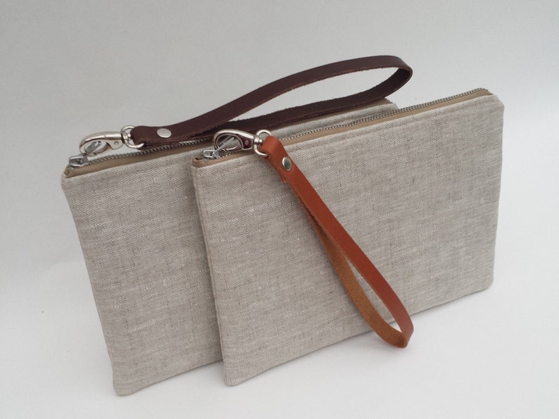 Clutch bag Travel clutch Wristlet clutch Neutral clutch Etsy