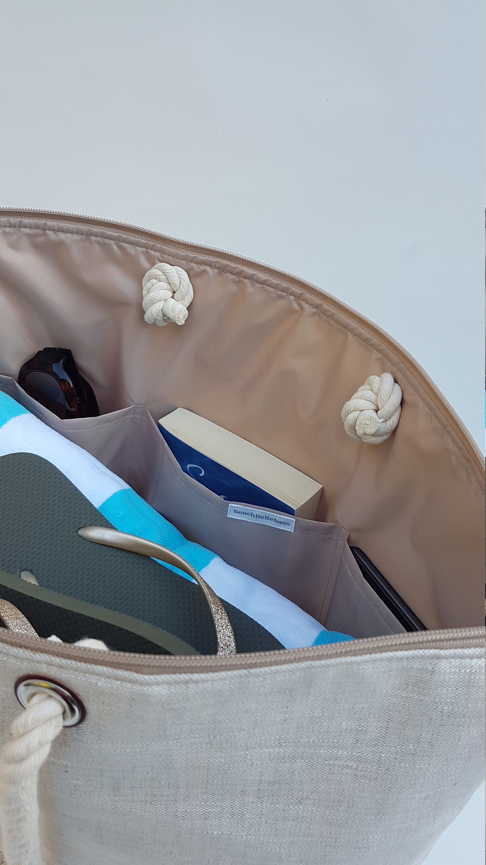 Beach Bag With Zip Top, Waterproof Beach Bag, Zip Top Beach Bag, Beach