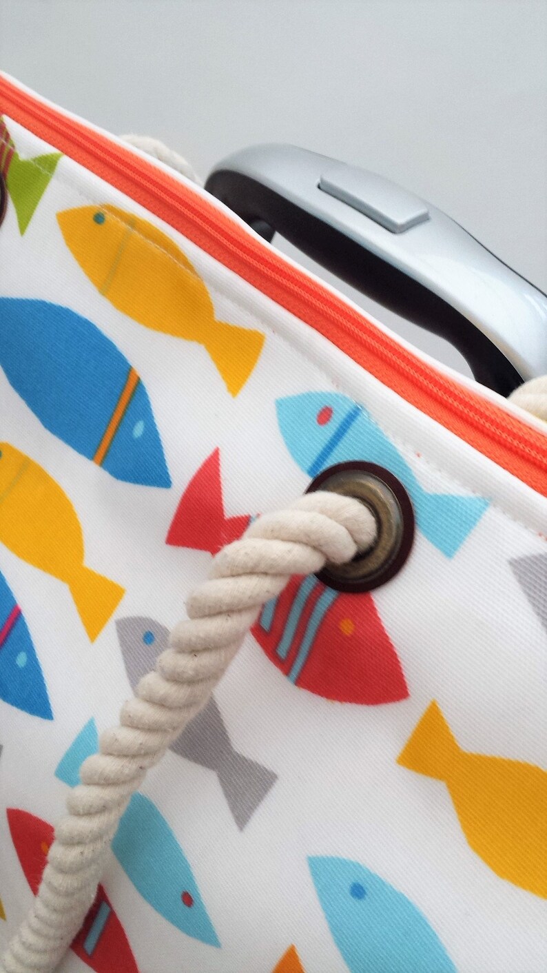 Beach Bag Beach and Travel Bag Zipper Top Beach Bag Beach Etsy