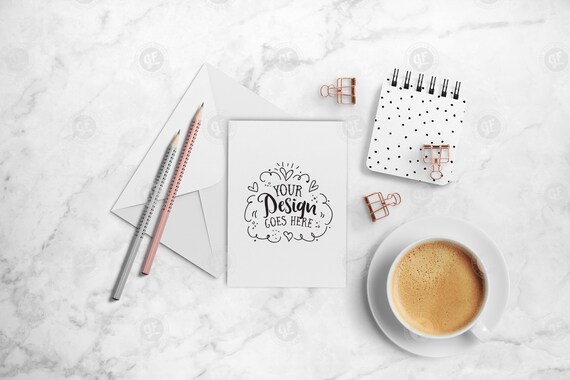 Sweet Greeting Card Mockup Minimilast Styled Stock Photo Sweet Greeting Card Mockup Minimilast Styled Stock Photo