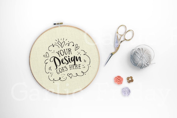 Embroidery Hoop Mockup With Psd Cross Stitch Craft Embroidery Hoop Mockup With Psd Cross Stitch Craft