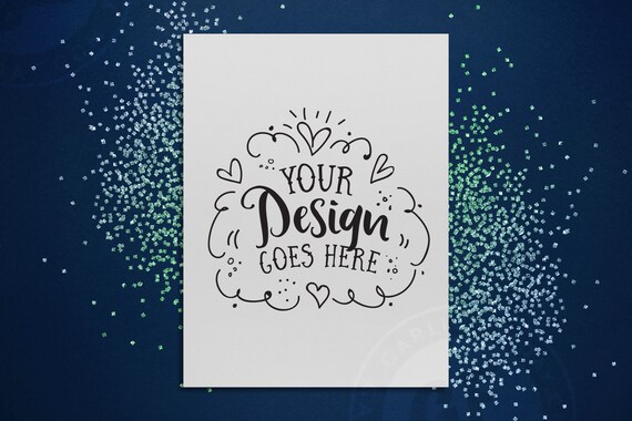 Bedazzled Art Poster Mockup Psd Styled Scene Desktop Stock Etsy