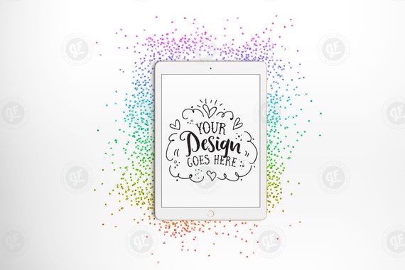 Bedazzled Ipad Tablet Vertical Mockup Psd Styled Scene Etsy