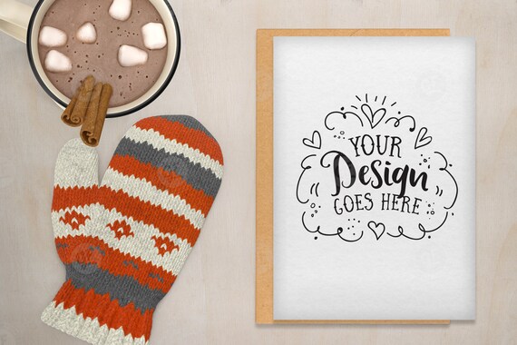 Download Christmas Greeting Card Mockup Psd Styled Desktop Stock Etsy PSD Mockup Templates