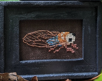 Cicada Cross Stitch Pattern PDF Instant Download