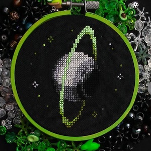 Agender Pride Planet Cross Stitch Pattern PDF Instant Download