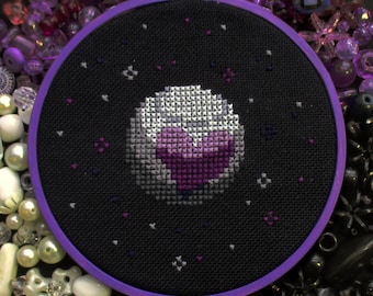 Asexual Pride Planet Cross Stitch Pattern PDF Instant Download