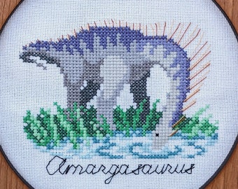 Amargasaurus Cross Stitch Pattern PDF Instant Download