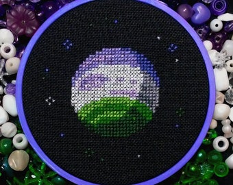 Genderqueer Pride Planet Cross Stitch Pattern PDF Instant Download