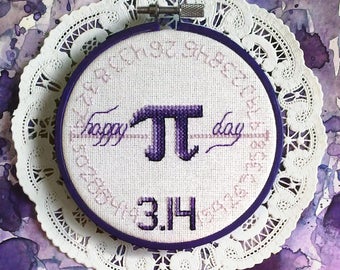 Pi Day Cross Stitch Pattern PDF Instant Download