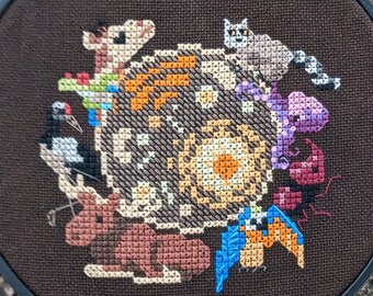Biologie dierlijke cel Cross Stitch patroon PDF direct downloaden