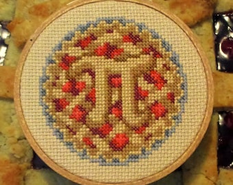 Pi Pie Cross Stitch Pattern PDF Instant Download