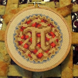 Pi Pie Cross Stitch Pattern PDF Instant Download image 1