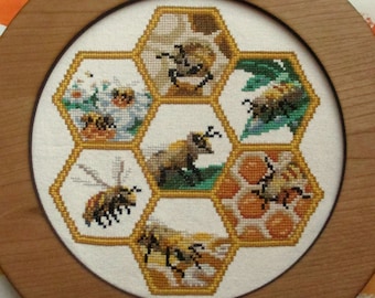 Bee Sampler Cross Stitch Pattern PDF Instant Download