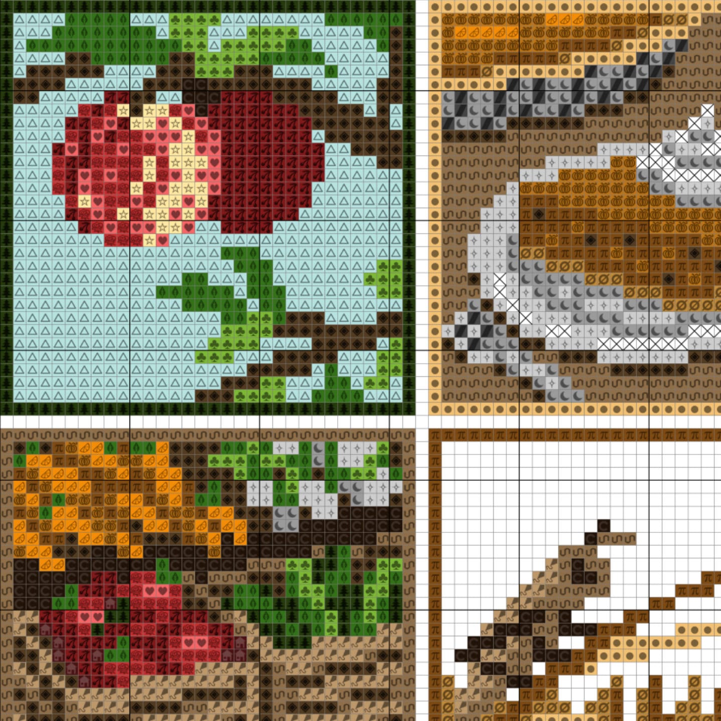 Autumn Sampler Cross Stitch Pattern PDF Instant Download - Etsy