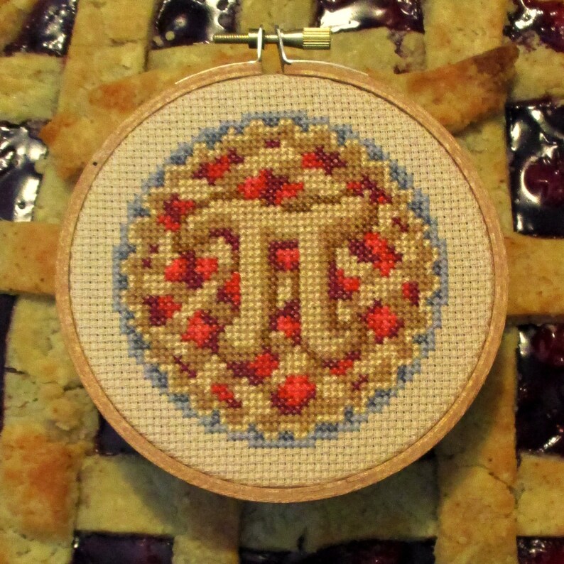 Pi Pie Cross Stitch Pattern PDF Instant Download image 1