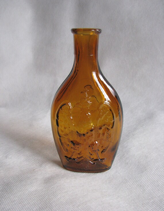 Polish Antique Bottle Holy Water Eagle Czestochowa Jasna Gora Souvenir 1930s Brown Glass Unique