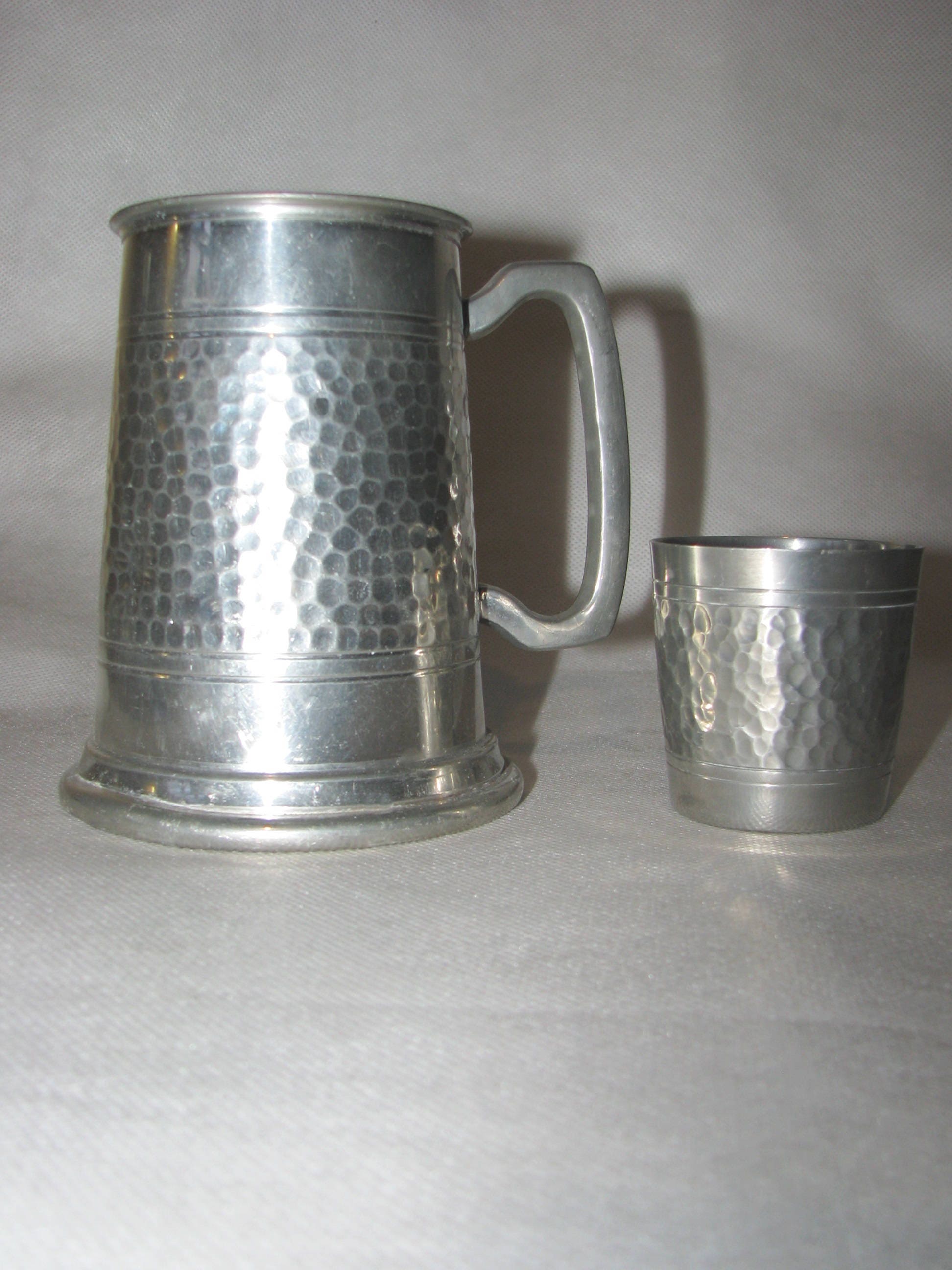 Vintage STEIN pewter MUG old English pewter 1960s mug and cup Etsy