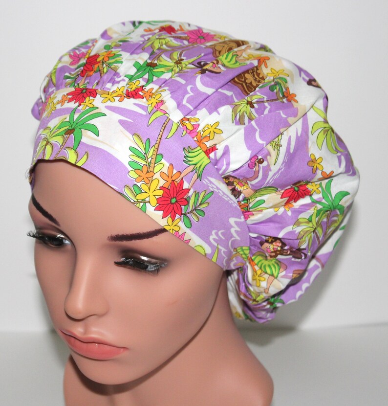 Surgical Scrub Hat Bouffant scrub hats Scrub hat Hawaiian Scrub Hat Surgical cap OR hat Surgeon Hat- Scrub Cap Surgical Hat