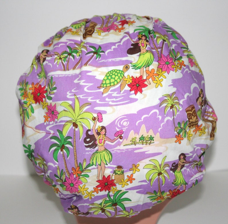 Surgical Scrub Hat Bouffant scrub hats Scrub hat Hawaiian Scrub Hat Surgical cap OR hat Surgeon Hat- Scrub Cap Surgical Hat