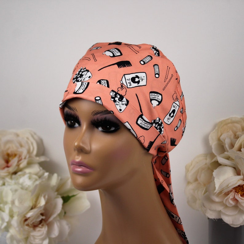 Surgical Cap Scrub Cap Vet Hat Dental Office Hat Tie back scrub hat for Women Surgical Hat
