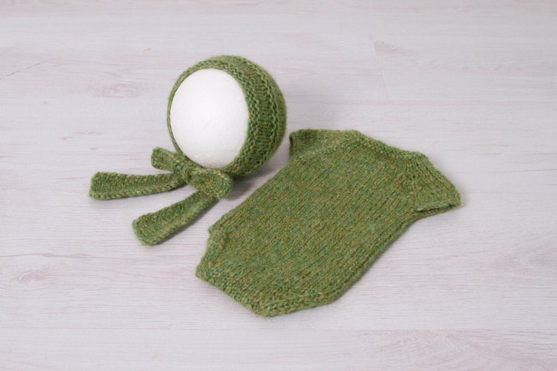 Newborn Bonnet with knit ties Newborn Onesie 29 colors Newborn Set