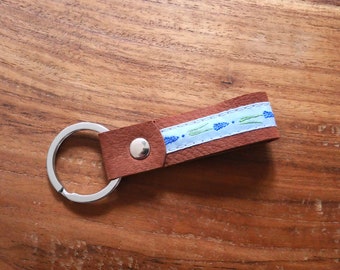 Keychain leather, lanyard leather, keychain pearl hyacinth