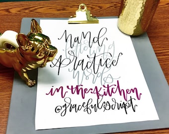 50% OFF~Hand Lettering Practice Words--"In the Kitchen"